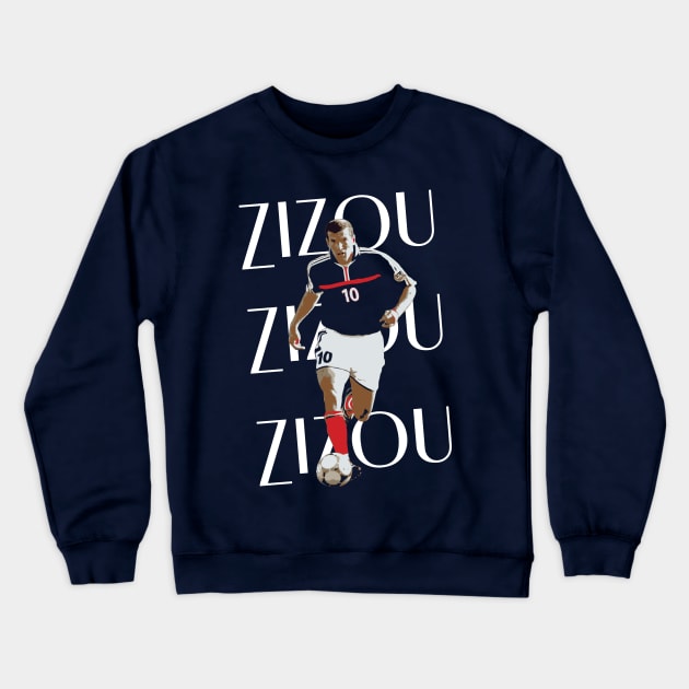 Zidane Illustration Crewneck Sweatshirt by HenDesignStudio